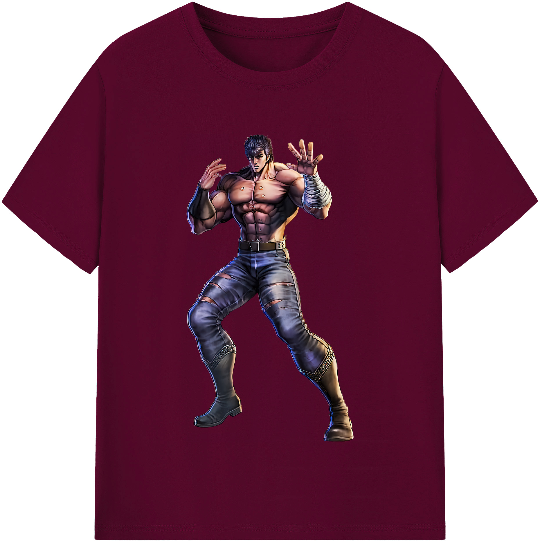 （画像用） 北斗の拳 Fist of the North Star レディースカジュアルプリントTシャツ（綿100％）